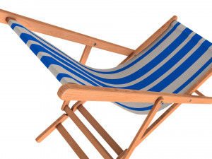 beach chair set Model 3D