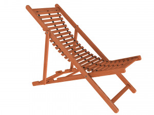 beach chair set Model 3D