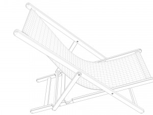beach chair set Model 3D