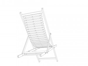 beach chair set Model 3D