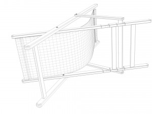 beach chair set Model 3D