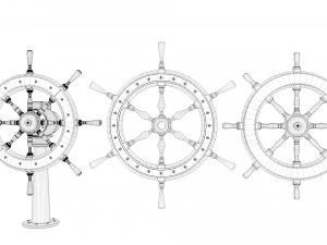 ship wheel 3D Model