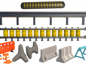 road barriers 3D Model