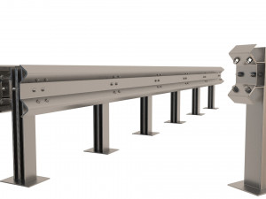 road barriers Modello 3D
