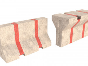 road barriers Modello 3D