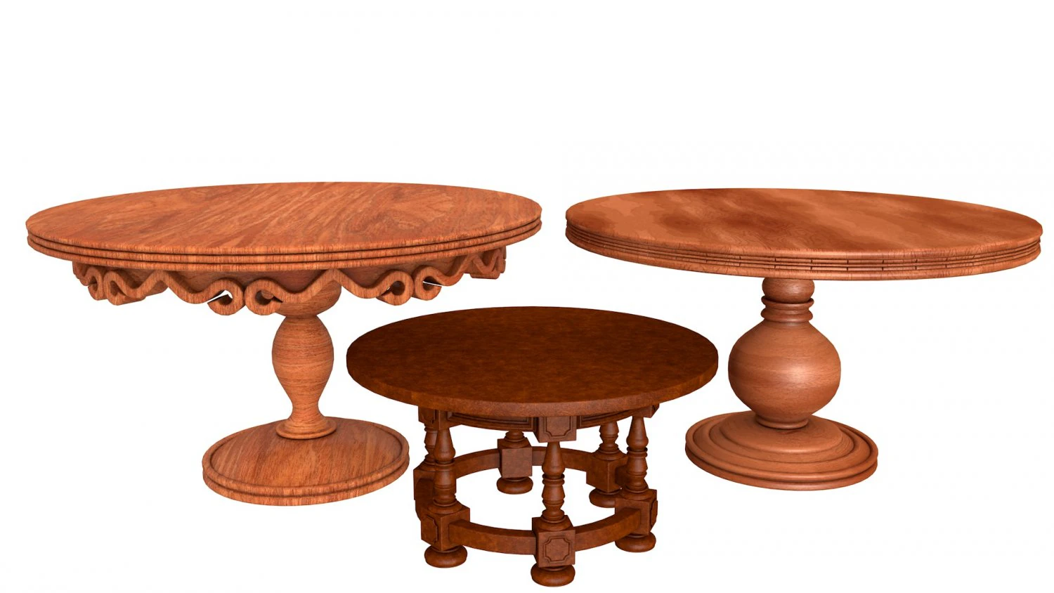 wooden table 3D Model .c4d .max .obj .3ds .fbx .stl .blend 