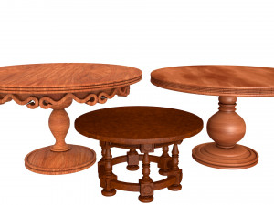 wooden table 3Dモデル