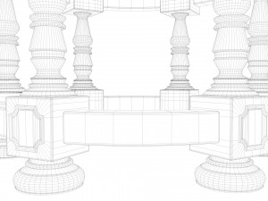 wooden table Modelo 3D