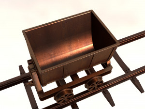 mine cart Modèle 3D