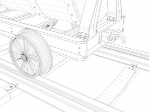 mine cart Modèle 3D