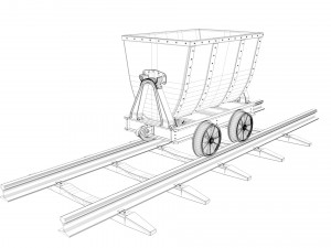 mine cart Modèle 3D
