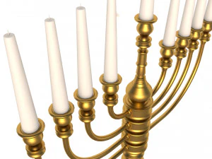 menorah Modello 3D