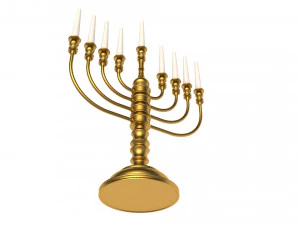 menorah Modello 3D