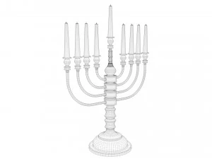 menorah Modello 3D