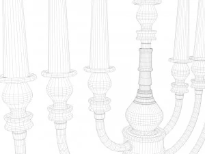 menorah Modello 3D