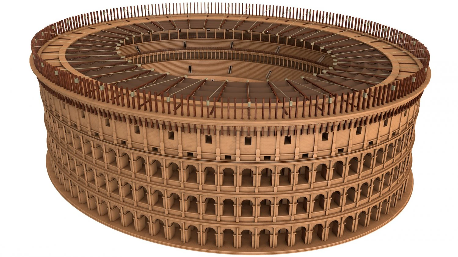 roman colosseum 3D Model .c4d .max .obj .3ds .fbx .stl .blend 