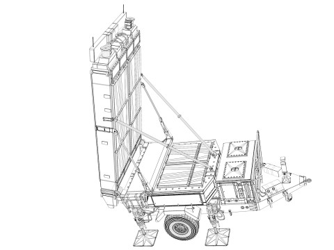 ANTPS-80 GroundAir Task Oriented Radar 3D 모델