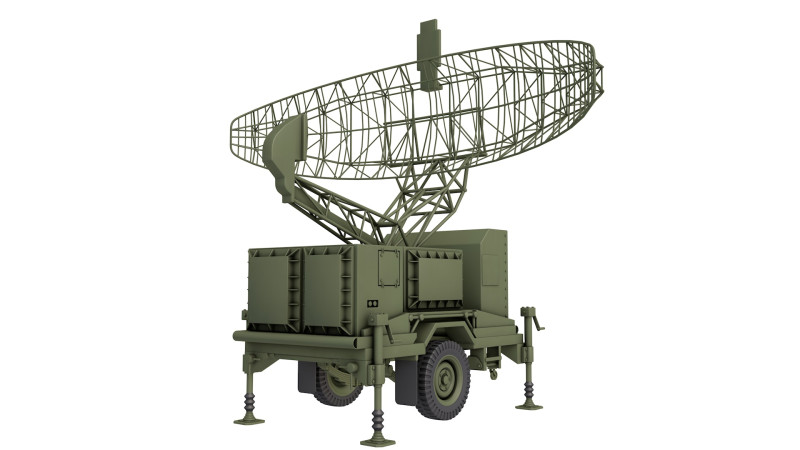AN MPQ-50 - PAR Radar 3D Модель .c4d .max .obj .3ds .fbx .stl .blend 