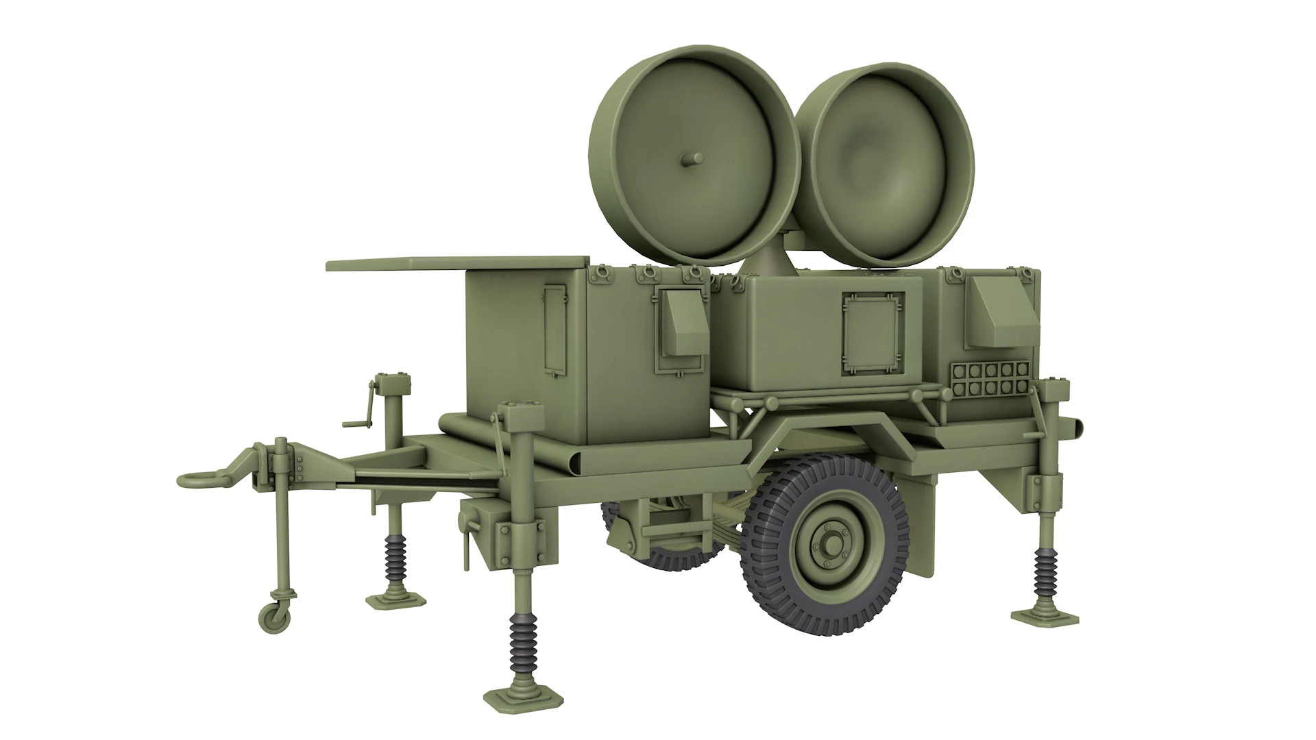 Radar AN MPQ 46 3D Model .c4d .max .obj .3ds .fbx .stl .blend