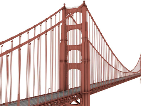 Golden Gate Bridge 3D Model