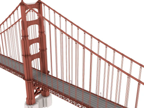 Golden Gate Bridge 3D Model
