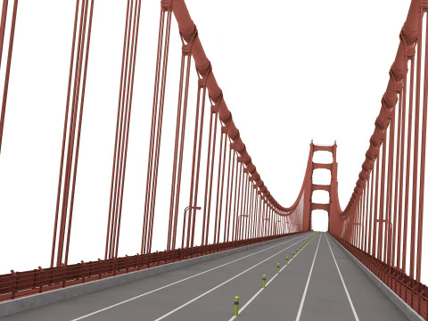 Golden Gate Bridge 3D Model