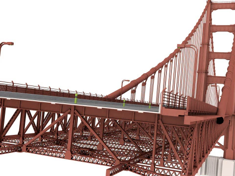 Golden Gate Bridge 3D Model
