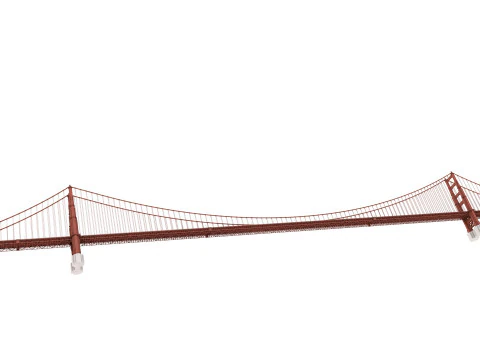 Golden Gate Bridge 3D Model