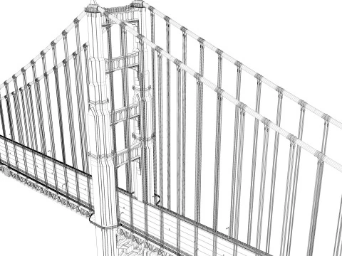 Golden Gate Bridge 3D Model