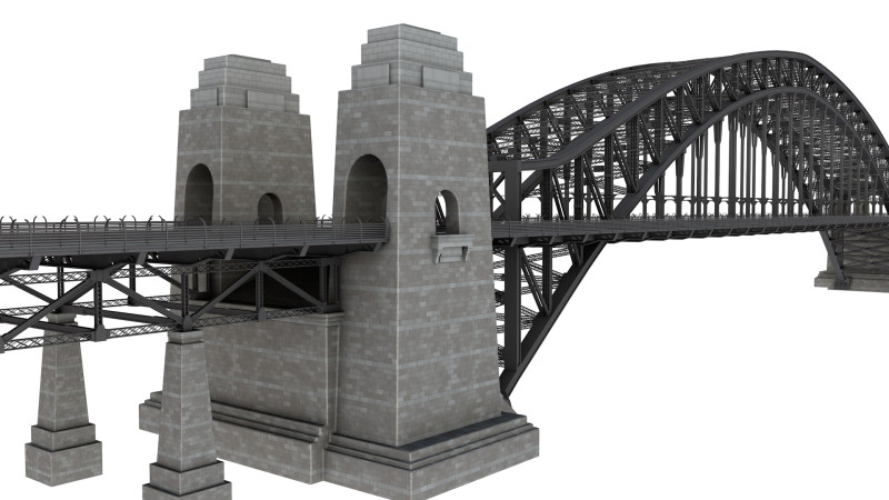 Sydney Harbour Bridge 3Dモデル .c4d .max .obj .3ds .fbx .stl .blend 