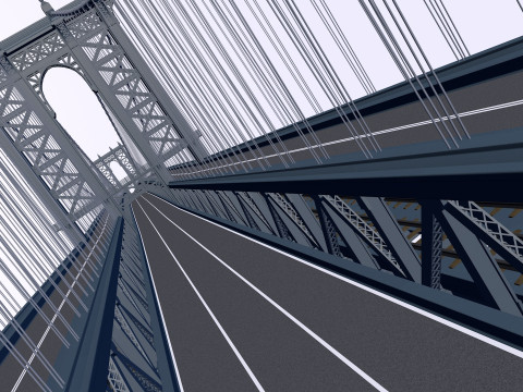 Manhattan Bridge 3D Модель