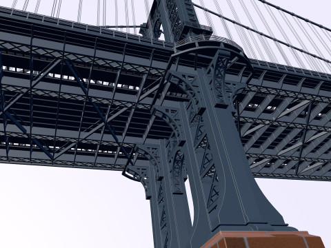 Manhattan Bridge 3D Модель