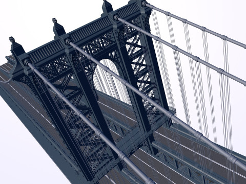Manhattan Bridge 3D Модель