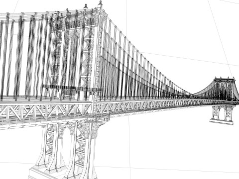 Manhattan Bridge 3D Модель