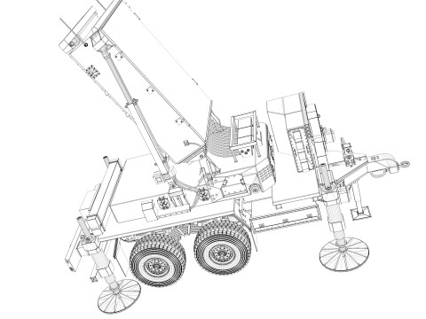 ANTPQ-53 Radar Trailer Model 3D