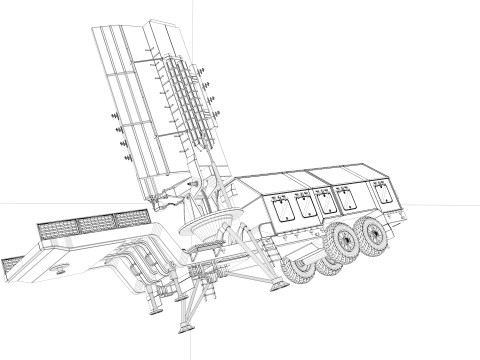 36D6M1-1 mobile radar 3D Model