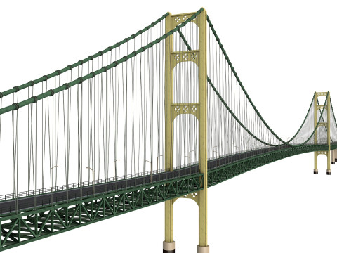 Mackinac Bridge Modelo 3D