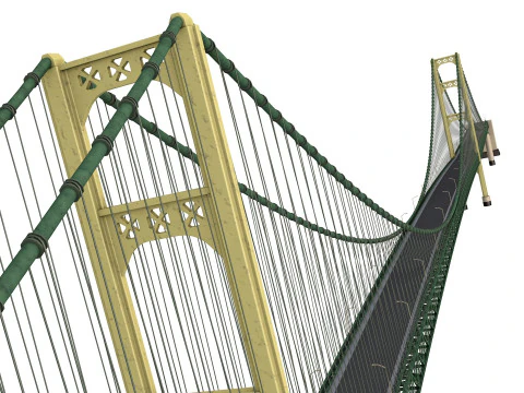 Mackinac Bridge 3D Model