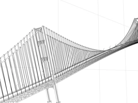 Mackinac Bridge 3D Model