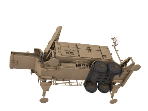AN MPQ 53 Radar Modèle 3D