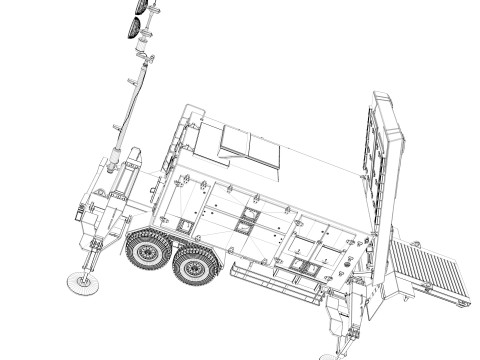 AN MPQ 53 Radar Modèle 3D