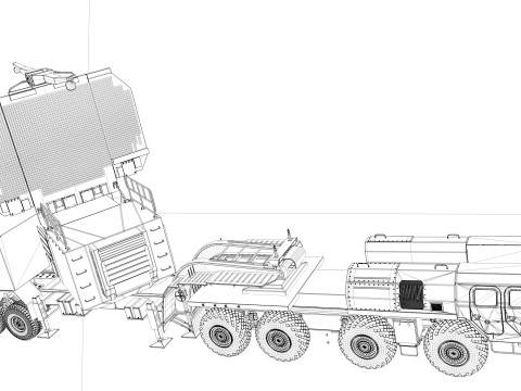 64N6 Tombstone 64N6E2 radar 3D Модель