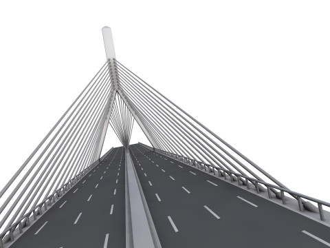 Zakim Bunker Hill Memorial Bridge 3D Model