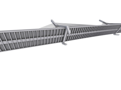 Zakim Bunker Hill Memorial Bridge 3D Model