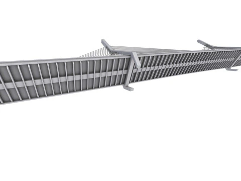 Zakim Bunker Hill Memorial Bridge 3D Model