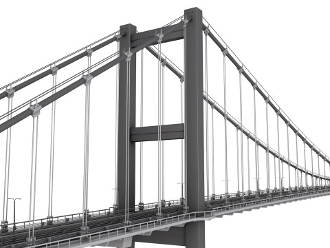 Bosphorus Suspension Bridge Structure Modelo 3D
