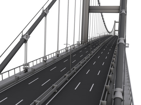 Bosphorus Suspension Bridge Structure Modelo 3D