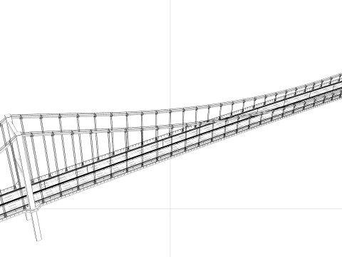 Bosphorus Suspension Bridge Structure Modelo 3D