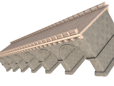 Arched stone bridge Modelo 3D
