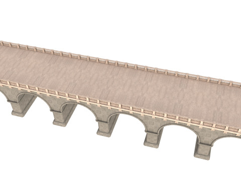 Arched stone bridge Modelo 3D